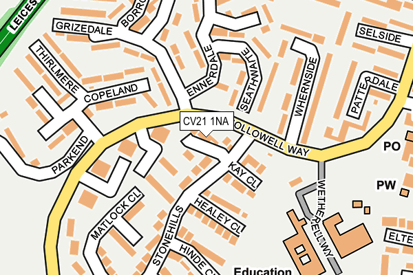 CV21 1NA map - OS OpenMap – Local (Ordnance Survey) CV21 1NA map - OS OpenMap – Local (Ordnance Survey)