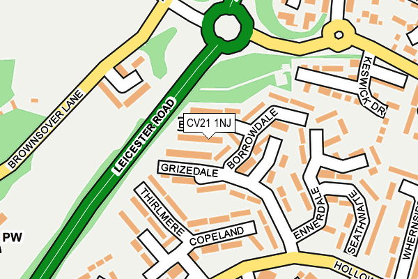 CV21 1NJ map - OS OpenMap – Local (Ordnance Survey) CV21 1NJ map - OS OpenMap – Local (Ordnance Survey)