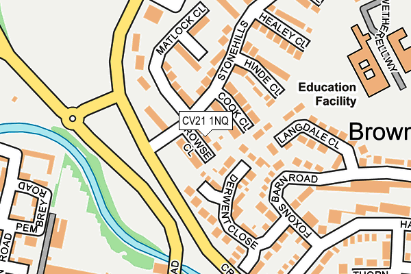 CV21 1NQ map - OS OpenMap – Local (Ordnance Survey) CV21 1NQ map - OS OpenMap – Local (Ordnance Survey)