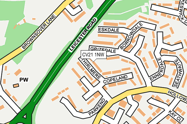 CV21 1NW map - OS OpenMap – Local (Ordnance Survey) CV21 1NW map - OS OpenMap – Local (Ordnance Survey)