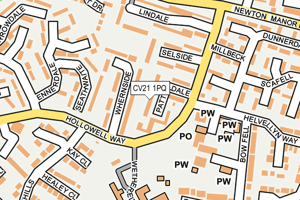 CV21 1PQ map - OS OpenMap – Local (Ordnance Survey) CV21 1PQ map - OS OpenMap – Local (Ordnance Survey)