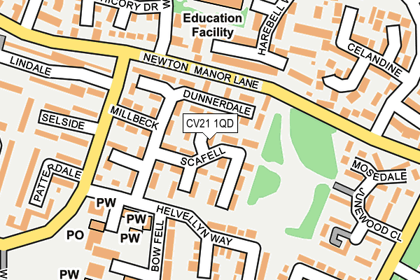 CV21 1QD map - OS OpenMap – Local (Ordnance Survey) CV21 1QD map - OS OpenMap – Local (Ordnance Survey)
