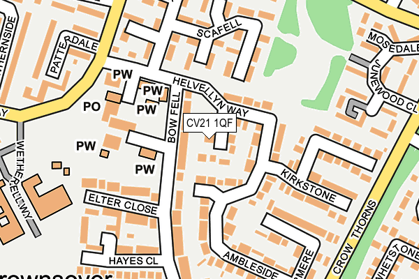 CV21 1QF map - OS OpenMap – Local (Ordnance Survey) CV21 1QF map - OS OpenMap – Local (Ordnance Survey)