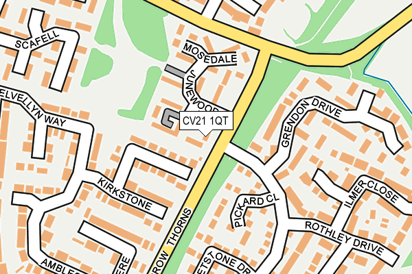 CV21 1QT map - OS OpenMap – Local (Ordnance Survey) CV21 1QT map - OS OpenMap – Local (Ordnance Survey)