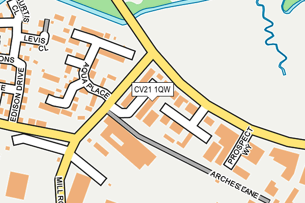 CV21 1QW map - OS OpenMap – Local (Ordnance Survey) CV21 1QW map - OS OpenMap – Local (Ordnance Survey)