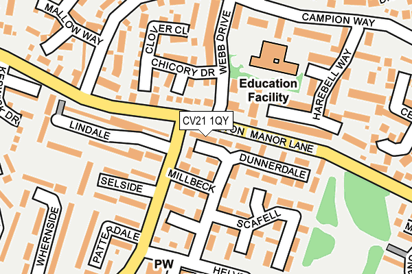 CV21 1QY map - OS OpenMap – Local (Ordnance Survey) CV21 1QY map - OS OpenMap – Local (Ordnance Survey)