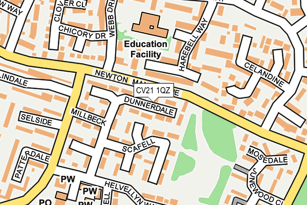 CV21 1QZ map - OS OpenMap – Local (Ordnance Survey) CV21 1QZ map - OS OpenMap – Local (Ordnance Survey)