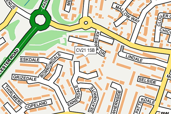 CV21 1SB map - OS OpenMap – Local (Ordnance Survey) CV21 1SB map - OS OpenMap – Local (Ordnance Survey)