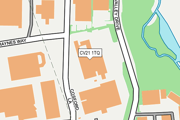 CV21 1TQ map - OS OpenMap – Local (Ordnance Survey)