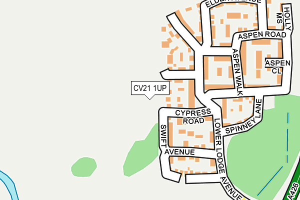 CV21 1UP map - OS OpenMap – Local (Ordnance Survey) CV21 1UP map - OS OpenMap – Local (Ordnance Survey)