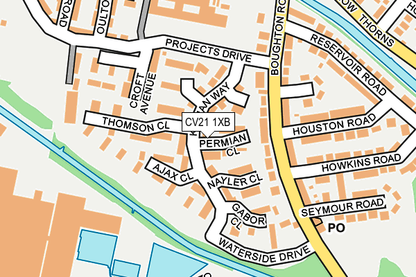 CV21 1XB map - OS OpenMap – Local (Ordnance Survey) CV21 1XB map - OS OpenMap – Local (Ordnance Survey)