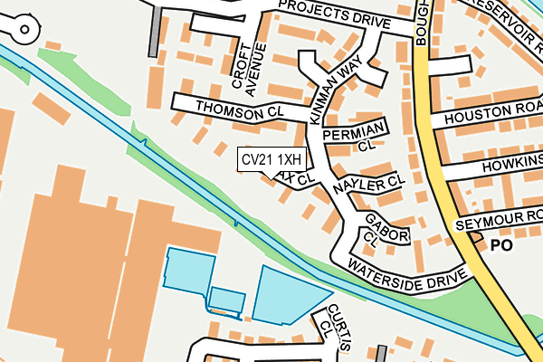 CV21 1XH map - OS OpenMap – Local (Ordnance Survey) CV21 1XH map - OS OpenMap – Local (Ordnance Survey)
