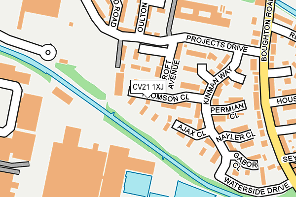 CV21 1XJ map - OS OpenMap – Local (Ordnance Survey) CV21 1XJ map - OS OpenMap – Local (Ordnance Survey)