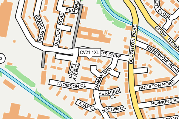 CV21 1XL map - OS OpenMap – Local (Ordnance Survey) CV21 1XL map - OS OpenMap – Local (Ordnance Survey)