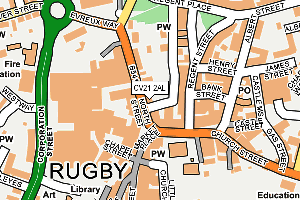 CV21 2AL map - OS OpenMap – Local (Ordnance Survey) CV21 2AL map - OS OpenMap – Local (Ordnance Survey)