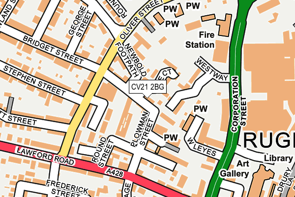 CV21 2BG map - OS OpenMap – Local (Ordnance Survey) CV21 2BG map - OS OpenMap – Local (Ordnance Survey)