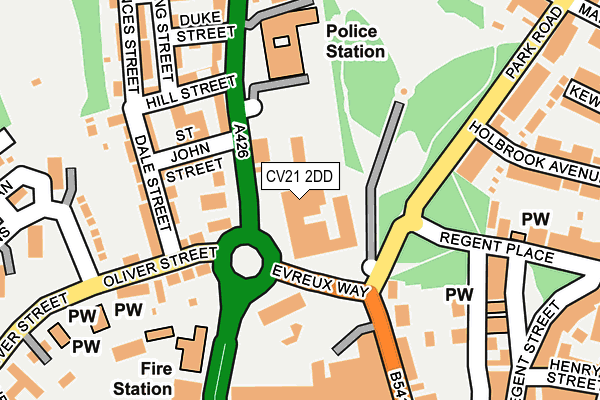 CV21 2DD map - OS OpenMap – Local (Ordnance Survey) CV21 2DD map - OS OpenMap – Local (Ordnance Survey)