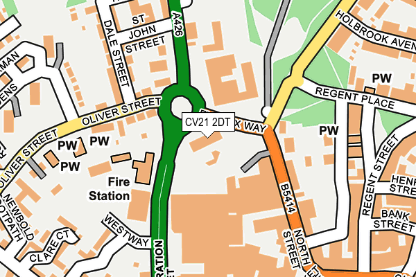 CV21 2DT map - OS OpenMap – Local (Ordnance Survey) CV21 2DT map - OS OpenMap – Local (Ordnance Survey)
