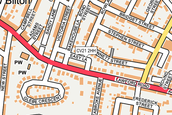 CV21 2HH map - OS OpenMap – Local (Ordnance Survey) CV21 2HH map - OS OpenMap – Local (Ordnance Survey)
