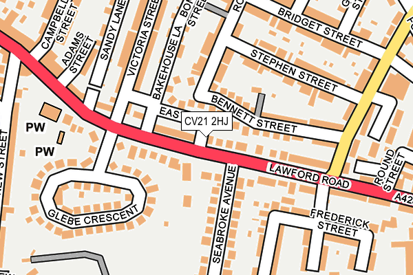 CV21 2HJ map - OS OpenMap – Local (Ordnance Survey) CV21 2HJ map - OS OpenMap – Local (Ordnance Survey)