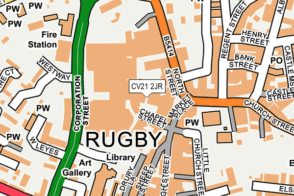 CV21 2JR map - OS OpenMap – Local (Ordnance Survey) CV21 2JR map - OS OpenMap – Local (Ordnance Survey)