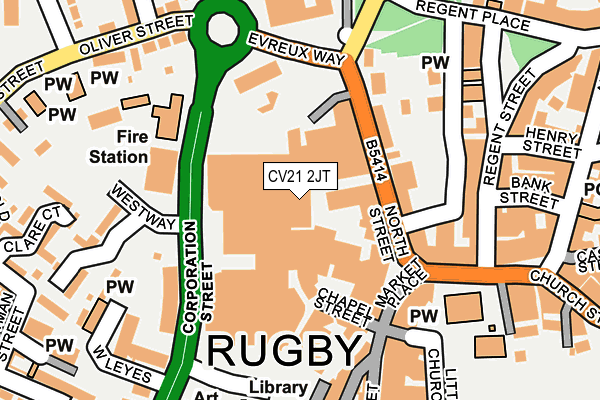 CV21 2JT map - OS OpenMap – Local (Ordnance Survey) CV21 2JT map - OS OpenMap – Local (Ordnance Survey)