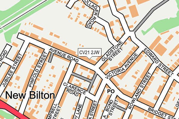 CV21 2JW map - OS OpenMap – Local (Ordnance Survey) CV21 2JW map - OS OpenMap – Local (Ordnance Survey)