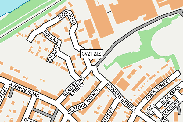 CV21 2JZ map - OS OpenMap – Local (Ordnance Survey) CV21 2JZ map - OS OpenMap – Local (Ordnance Survey)