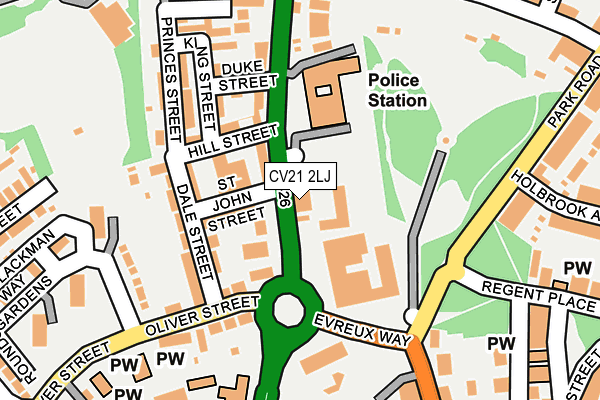 CV21 2LJ map - OS OpenMap – Local (Ordnance Survey) CV21 2LJ map - OS OpenMap – Local (Ordnance Survey)