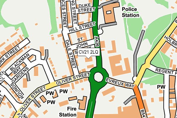 CV21 2LQ map - OS OpenMap – Local (Ordnance Survey) CV21 2LQ map - OS OpenMap – Local (Ordnance Survey)
