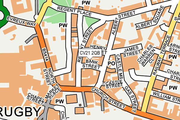 CV21 2QB map - OS OpenMap – Local (Ordnance Survey) CV21 2QB map - OS OpenMap – Local (Ordnance Survey)