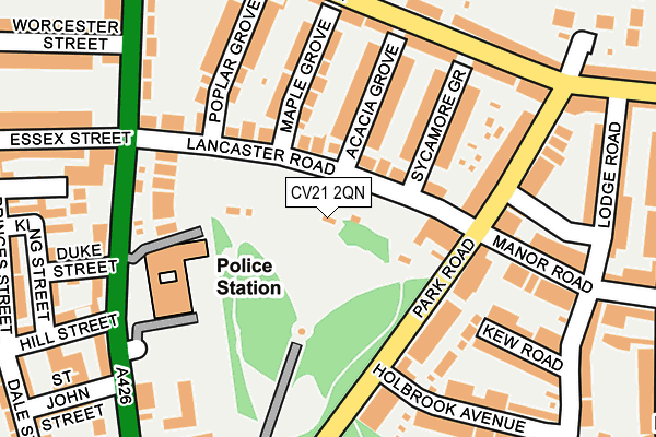 CV21 2QN map - OS OpenMap – Local (Ordnance Survey) CV21 2QN map - OS OpenMap – Local (Ordnance Survey)