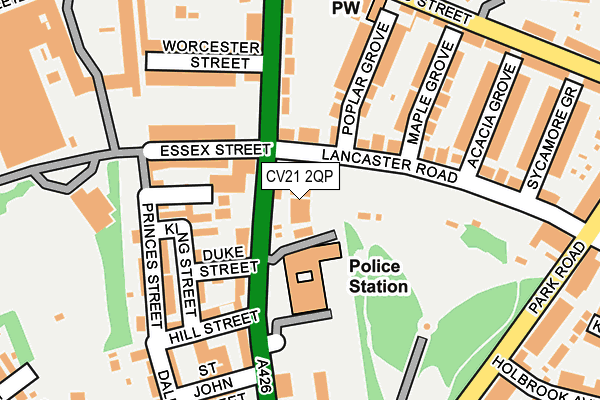 CV21 2QP map - OS OpenMap – Local (Ordnance Survey)