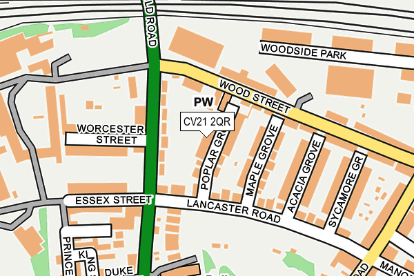 CV21 2QR map - OS OpenMap – Local (Ordnance Survey) CV21 2QR map - OS OpenMap – Local (Ordnance Survey)