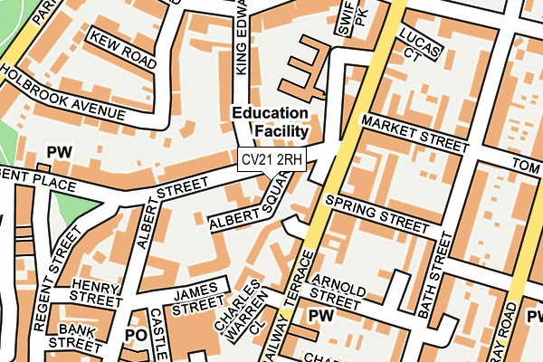 CV21 2RH map - OS OpenMap – Local (Ordnance Survey) CV21 2RH map - OS OpenMap – Local (Ordnance Survey)