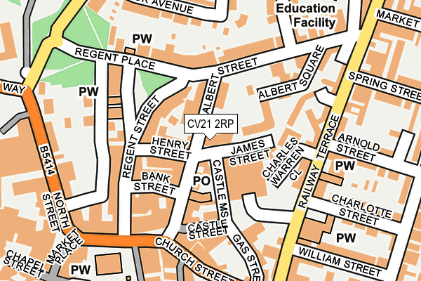 CV21 2RP map - OS OpenMap – Local (Ordnance Survey) CV21 2RP map - OS OpenMap – Local (Ordnance Survey)
