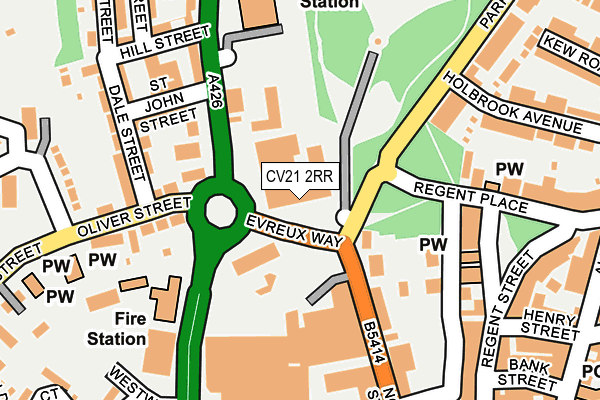 CV21 2RR map - OS OpenMap – Local (Ordnance Survey) CV21 2RR map - OS OpenMap – Local (Ordnance Survey)