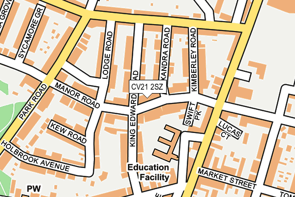 CV21 2SZ map - OS OpenMap – Local (Ordnance Survey) CV21 2SZ map - OS OpenMap – Local (Ordnance Survey)