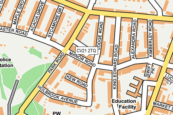 CV21 2TQ map - OS OpenMap – Local (Ordnance Survey) CV21 2TQ map - OS OpenMap – Local (Ordnance Survey)
