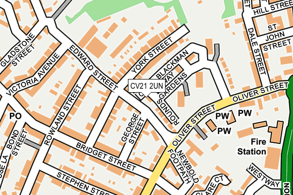 CV21 2UN map - OS OpenMap – Local (Ordnance Survey) CV21 2UN map - OS OpenMap – Local (Ordnance Survey)