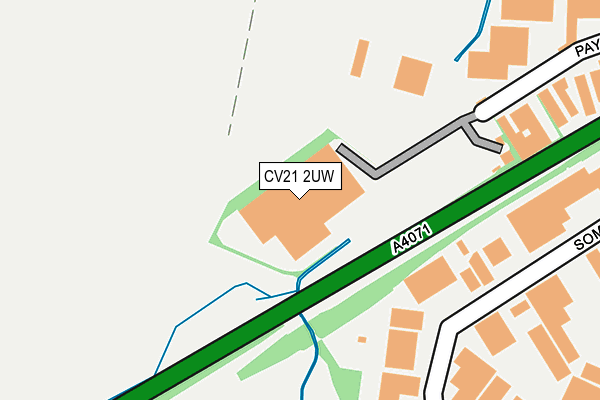 CV21 2UW map - OS OpenMap – Local (Ordnance Survey) CV21 2UW map - OS OpenMap – Local (Ordnance Survey)