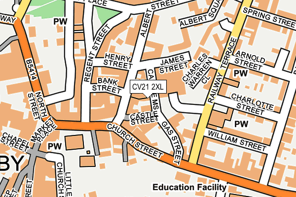 CV21 2XL map - OS OpenMap – Local (Ordnance Survey)