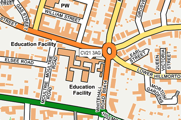 CV21 3AG map - OS OpenMap – Local (Ordnance Survey) CV21 3AG map - OS OpenMap – Local (Ordnance Survey)