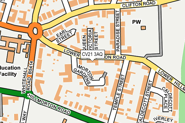 CV21 3AQ map - OS OpenMap – Local (Ordnance Survey) CV21 3AQ map - OS OpenMap – Local (Ordnance Survey)