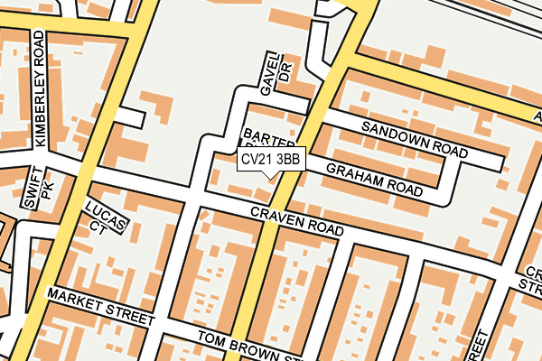 CV21 3BB map - OS OpenMap – Local (Ordnance Survey) CV21 3BB map - OS OpenMap – Local (Ordnance Survey)