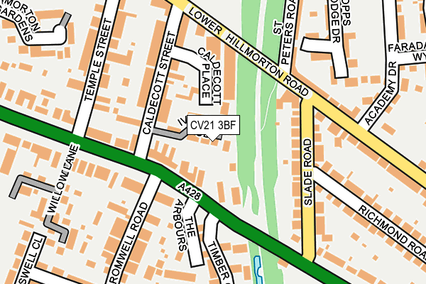 CV21 3BF map - OS OpenMap – Local (Ordnance Survey) CV21 3BF map - OS OpenMap – Local (Ordnance Survey)