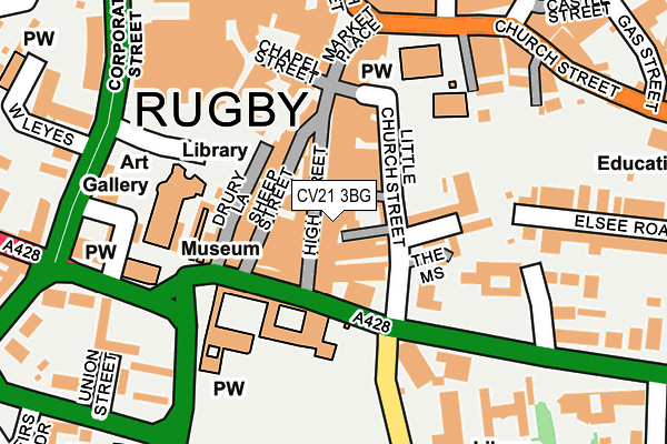 CV21 3BG map - OS OpenMap – Local (Ordnance Survey)