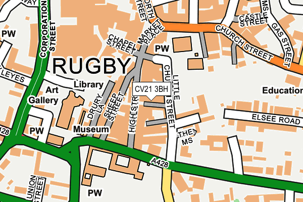 CV21 3BH map - OS OpenMap – Local (Ordnance Survey)