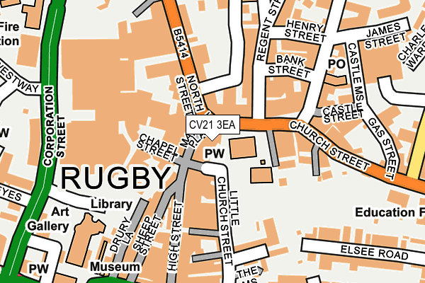 CV21 3EA map - OS OpenMap – Local (Ordnance Survey) CV21 3EA map - OS OpenMap – Local (Ordnance Survey)