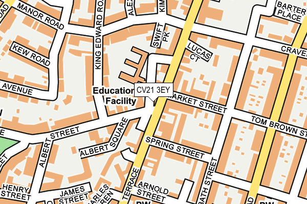 CV21 3EY map - OS OpenMap – Local (Ordnance Survey) CV21 3EY map - OS OpenMap – Local (Ordnance Survey)